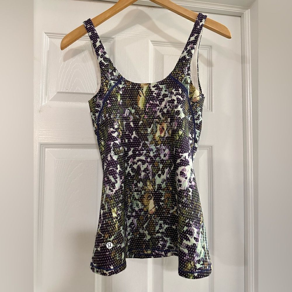 Lululemon Amala Floral Dot Tank Top size 4 - Picture 6 of 7